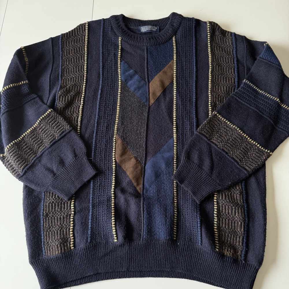 Vintage Greenfield Exclusive 3D Knit Sweater Mens SEE DESCRIPTION‎ FOR SIZE